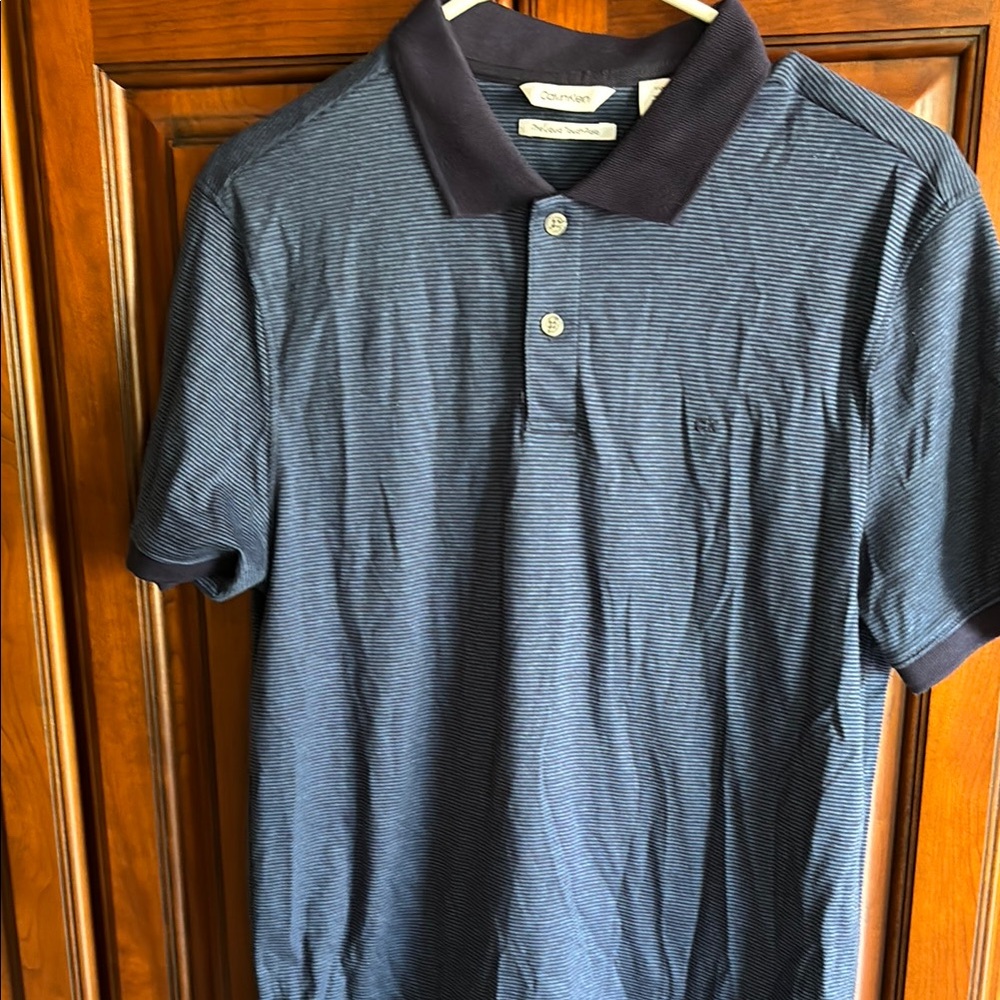 Calvin Klein Men's Blue Polo Shirt